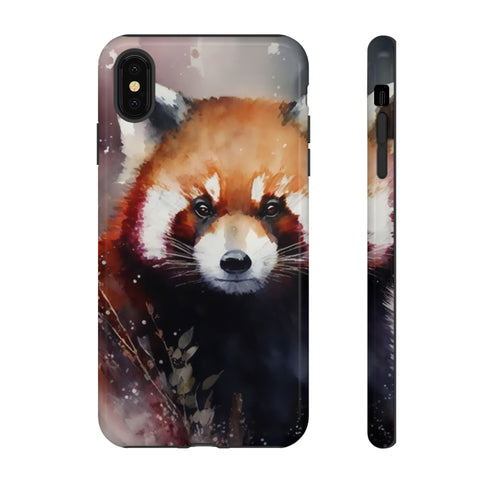 Red Panda in Watercolor - Impact Resistant Phone Case iPhone XS MAX Glossy